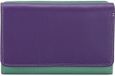 Mywalit Medium Tri-fold Portemonnee I Leer 14 cm - Dames - Horizontaal - Donkerpaars