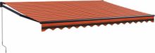vidaXL Parasol Orange Polyester Manuel 4,5 x 3 m