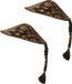 Chapeau de carnaval asiatique sans marque, lot de 2, noir avec tresse