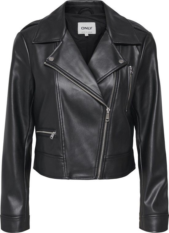 ONLY ONLCARMEN FAUX LEATHER BIKER CC OTW - Imitatieleren jas - Zwart - XS
