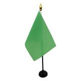 AZ FLAG Tafelvlag Effen groen 15x10 cm Polyester 100D Plastic Voet