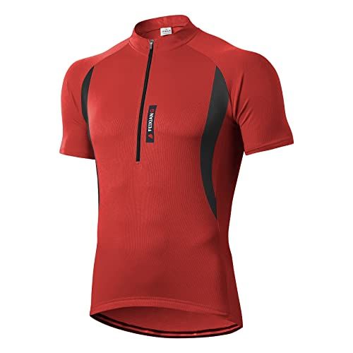 MEETWEE Fietsshirt voor heren, met korte mouwen en lange mouwen, ademend, sneldrogend, wielrennen - 0791378674725