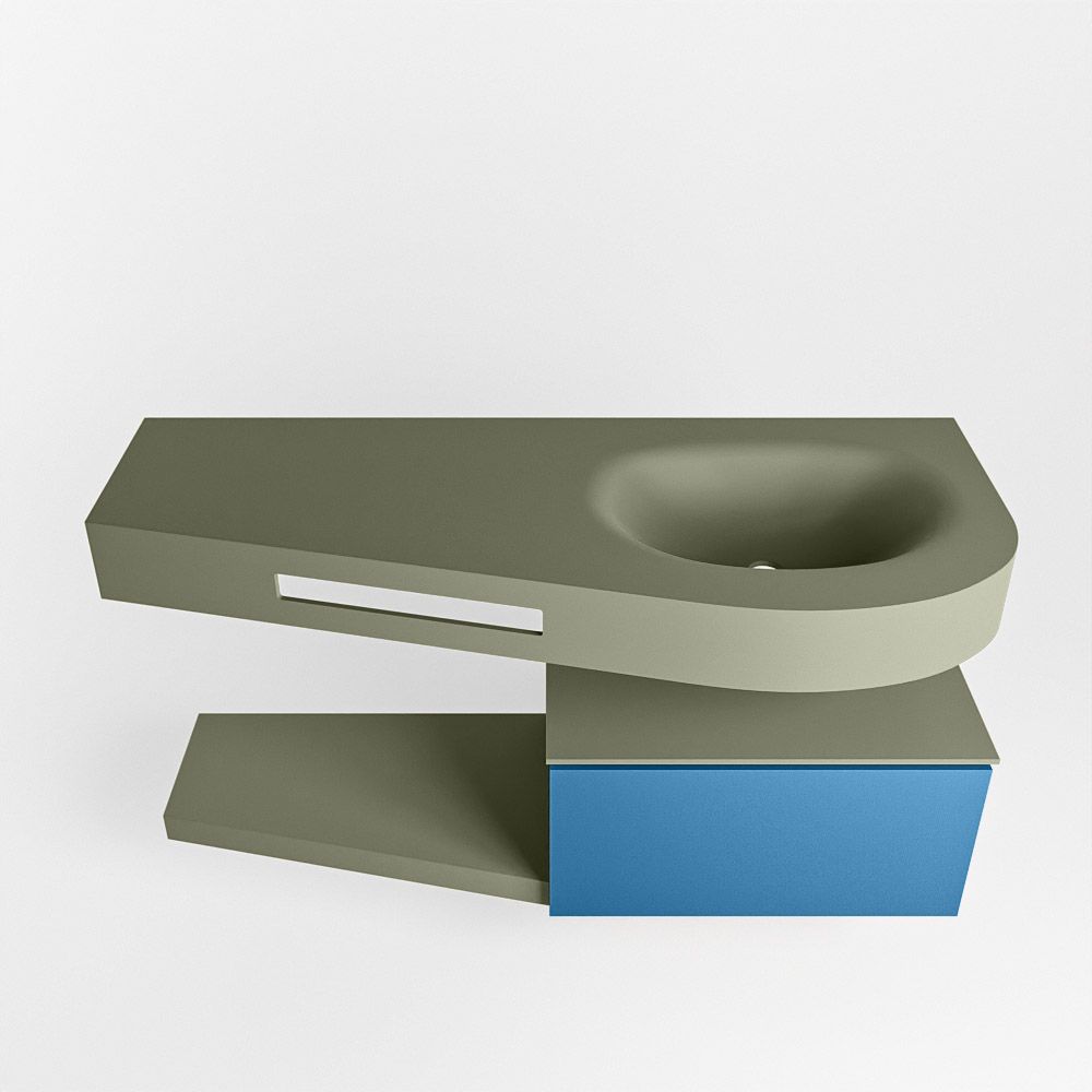 Mondiaz Riva Dulcet badkamermeubel rechts 120cm Army & Jeans