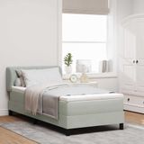 Maison Exclusive - Lit à ressorts avec matelas Gris clair 90 x 190 cm Velours