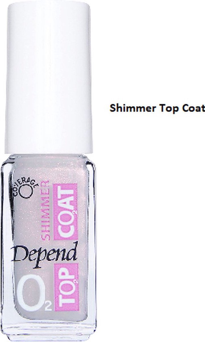 Depend Cosmetics Depend Cosmetic | O2 Top Coat Shimmer | nagellak | nr.490 | 5 ml