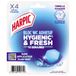 HARPIC Bloc WC adhésif, Hygiénique & frais, Brise marine, 4 blocs