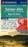 KOMPASS Wanderkarte 067 Seiser Alm, Naturpark Schlern-Rosengarten / Alpe di Siusi, Parco Naturale Sciliar-Catinaccio 1:25.000