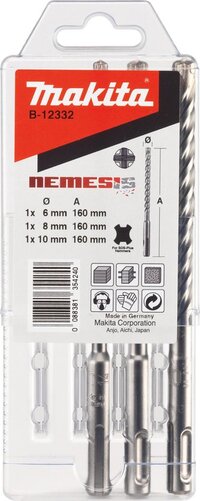 Makita B-12332 SDS-Plus 3-delige Betonborenset