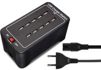 Securit USB Oplader 10 poorten - Zwart