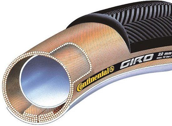 Continental Giro Italia 28" Tubular Racefiets Buitenband - 22-622 / 700x22 - Zwart