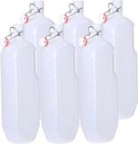 CM beugelfles/weckfles - 6x - wit - kunststof - 2 liter