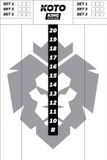 KOTO darts KOTO Whiteboard 45x30 - Scorebord