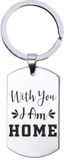 MC Living KadoExpress Sleutelhanger RVS - With You I Am Home - Valentijn / Liefde Kado