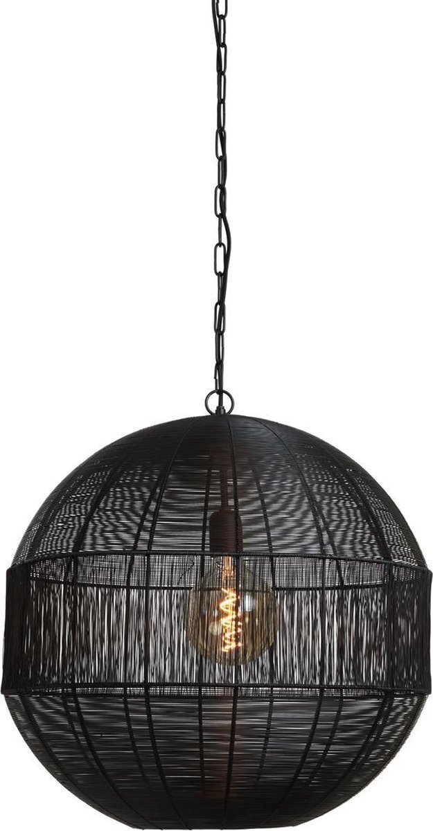 Light & Living hanglamp Ø55x56 cm PILKA mat zwart