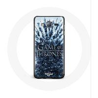 Maniacase Hoesje voor Samsung Galaxy Grand Prime Game of Thrones seizoen 8 Episode 1 The Iron Throne Characters logo Grey