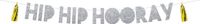 Folat Letterslinger Hip Hip Hooray - Zilver/Goud - 1.6 meter