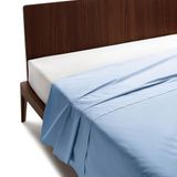 Guzzini Classic Hoeslaken, voor eenpersoonsbed, katoen, 160 x 280 cm, 100% percale, Oeko-Tex gecertificeerd, fris en ademend, eenpersoons laken, zacht en duurzaam beddengoed