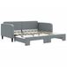 vidaXL - Canapé-lit - avec - lit gigogne - 100x190 - cm - tissu - gris clair