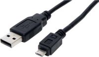 S-Impuls USB Micro B naar USB-A kabel - USB2.0 - tot 2A / zwart - 0,50 meter