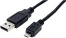 S-Impuls USB Micro B naar USB-A kabel - USB2.0 - tot 2A / zwart - 0,50 meter