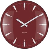 Karlsson Wandklok Realista Dome - Rood - 35x35x35cm - Wandklok Modern