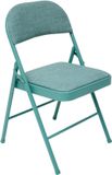 5Five Vouwstoel/Klapstoel Flexy - Metalen Frame - 47x47x80cm - Blauw