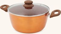 Livington Copper & Stone Pot Braadpan met deksel 24cm 4L