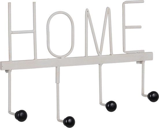 Wandkapstok Home - wit - 40 x 7 x 30 cm