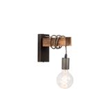 QAZQA Gallow - Industriële Wandlamp - Zwart