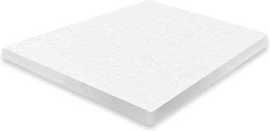 Molton Topper Hoeslaken Katoen - 90x200cm - Wit