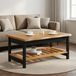 Maison Exclusive Table basse EKAI, noir, 100 x 60 x 45,5 cm, pin massif