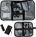 Sunflake Opvouwbare Kabel Organizer Tas - Set van 2 - Compacte Elektronica Reis Kabeltasje Zwart