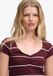 Superdry Athletic Essentials Top Dames T-shirt Port Red Stripe Katoen Korte Mouw Maat 10