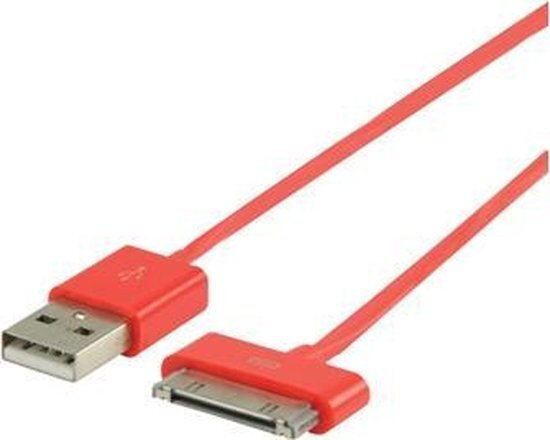 Valueline Data & Oplaad kabel 1,00 m rood