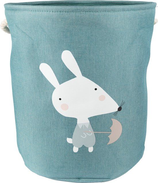 Honeybears Speelgoedmand Kinderen - Blauw Muis - 45 Liter