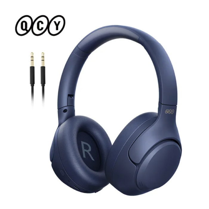 QCY QCY H3 Draadloze Koptelefoon - ANC Bluetooth 5.4 Hi-Res Headset Donkerblauw