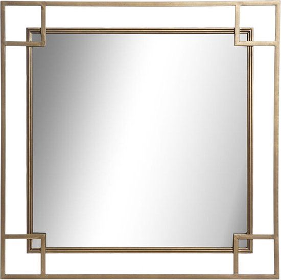 DKD Home Decor Wandspiegel - Gouden Metaal - 55 x 55 cm