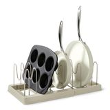 Amazon Basics Kookgerei en Bakgerei Organizer, Inclusief 10 Verdelers, Roestvrij Staal, Uitschuifbaar van 31cm-52,6cm