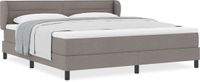 vidaXL Boxspringbed met hoofdeinde taupe 180 x 200 cm stof