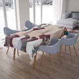 Bonamaison Tafelkleed, Anti-Mold, Sneldrogend, Waterdicht, 100% Polyester Tafellaken, 140cm x 200cm - Ontworpen en Vervaardigd in Turkije