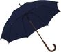 Merkloos / Sans marque L-Shop-Team Nederland B.V. Grote paraplu met houten handvat - blauw scherm - D103 cm - volwassenen - polyester