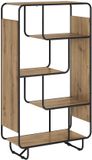 vidaXL Highboard Artisanaal eiken 80 x 37.5 x 144 cm Bewerkt hout