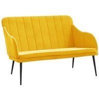 vidaXL Bankje 110x76x80 cm fluweel geel