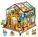 Merkloos Houten poppenhuis bouwpakket - 1:24 - Miniatuur huis met LED - Bouwen vanaf 14 jaar