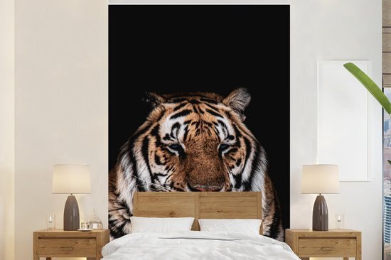 Nr1Wallpaper Behang - Fotobehang Tijger - Lui - Zwart - Breedte 180 cm x hoogte 280 cm