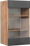 Vicco Fame-Line Glazen keukenkast – 40 cm Donkergrijs