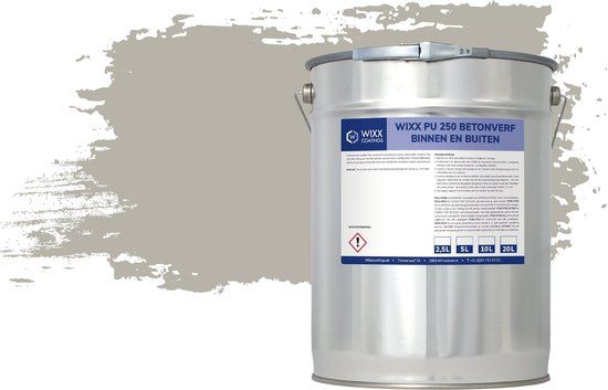 Wixx PU 250 Betonverf - 5L - RAL 7044 Zijdegrijs
