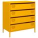 VidaXL Dressoir, mosterdgele kleur, 68x39x73,5 cm, koudgewalst staal