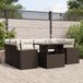 Maison Exclusive - Ensemble de meubles de jardin 7 pièces avec canapé et coussins, marron, en polyrotin
