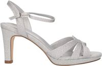 La Strada Sandaal Zilver Glitter Textiel - Damesschoenen - Maat 36